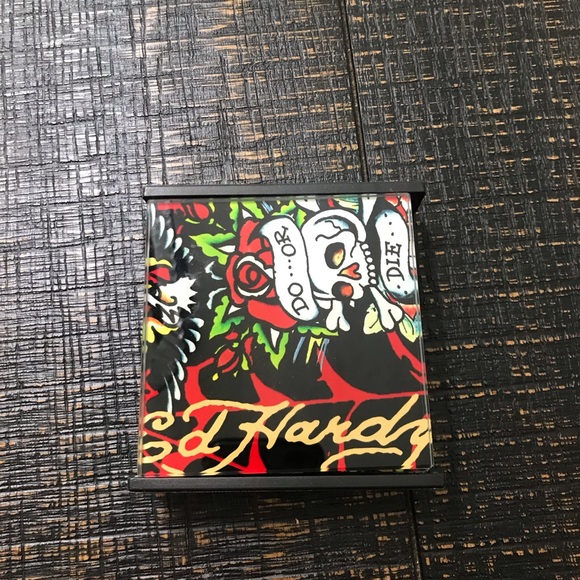 Ed Hardy Christian Audigier Skulls Glass Coasters - Picture 5 of 5